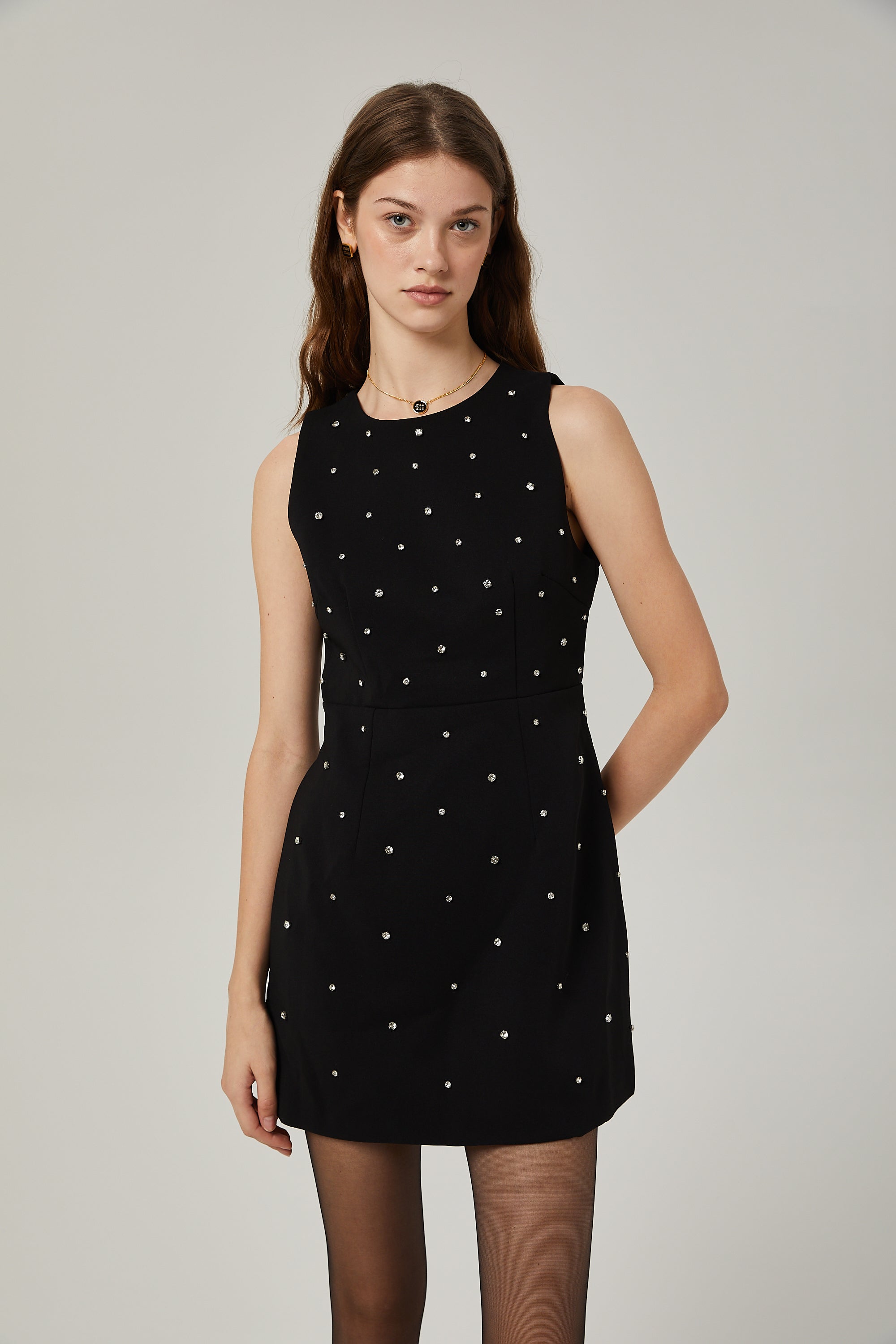 Pénélope kristal mini elbise