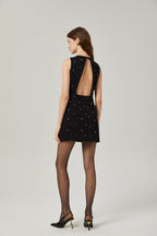 Pénélope kristal mini elbise