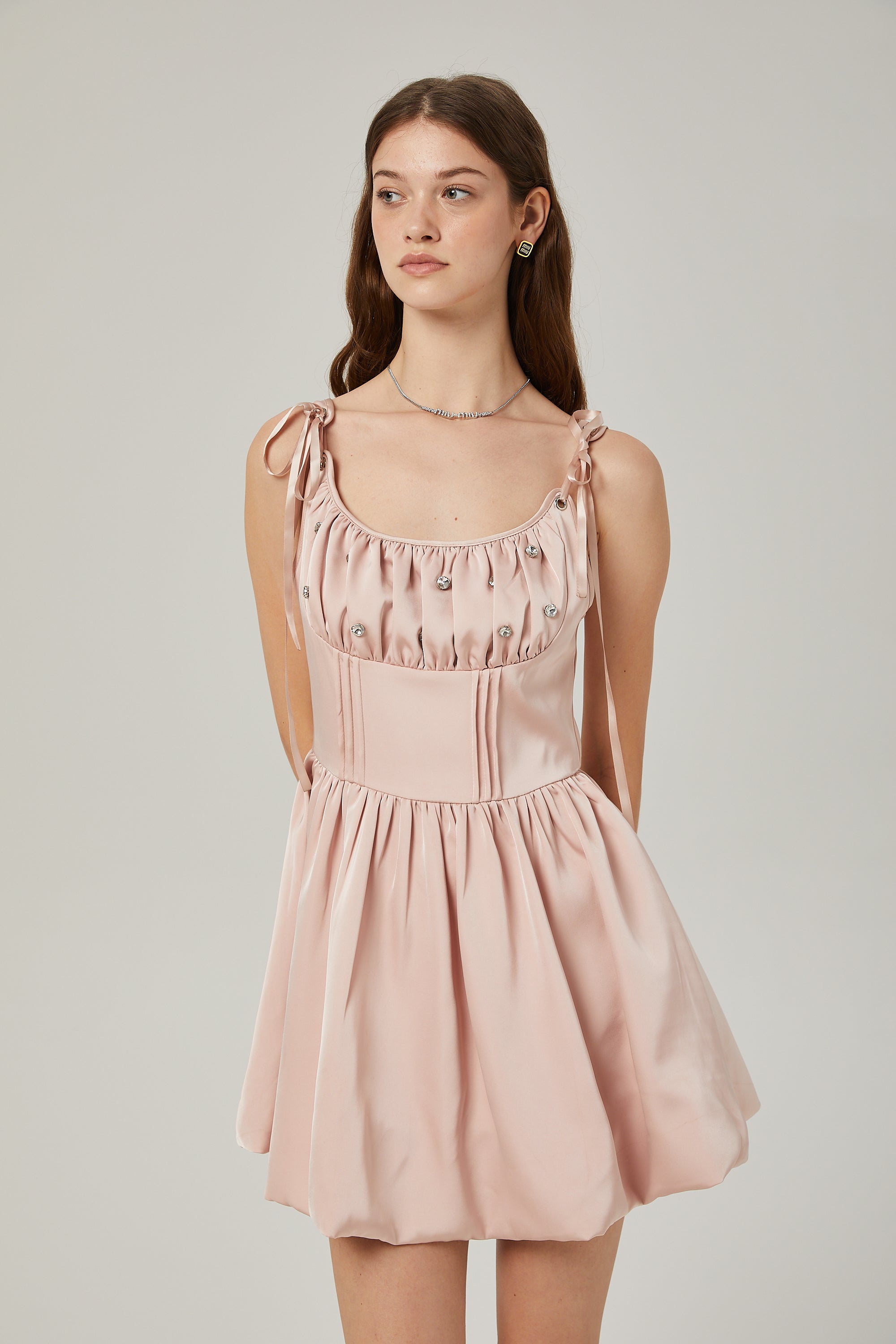Axelle kristal mini elbise