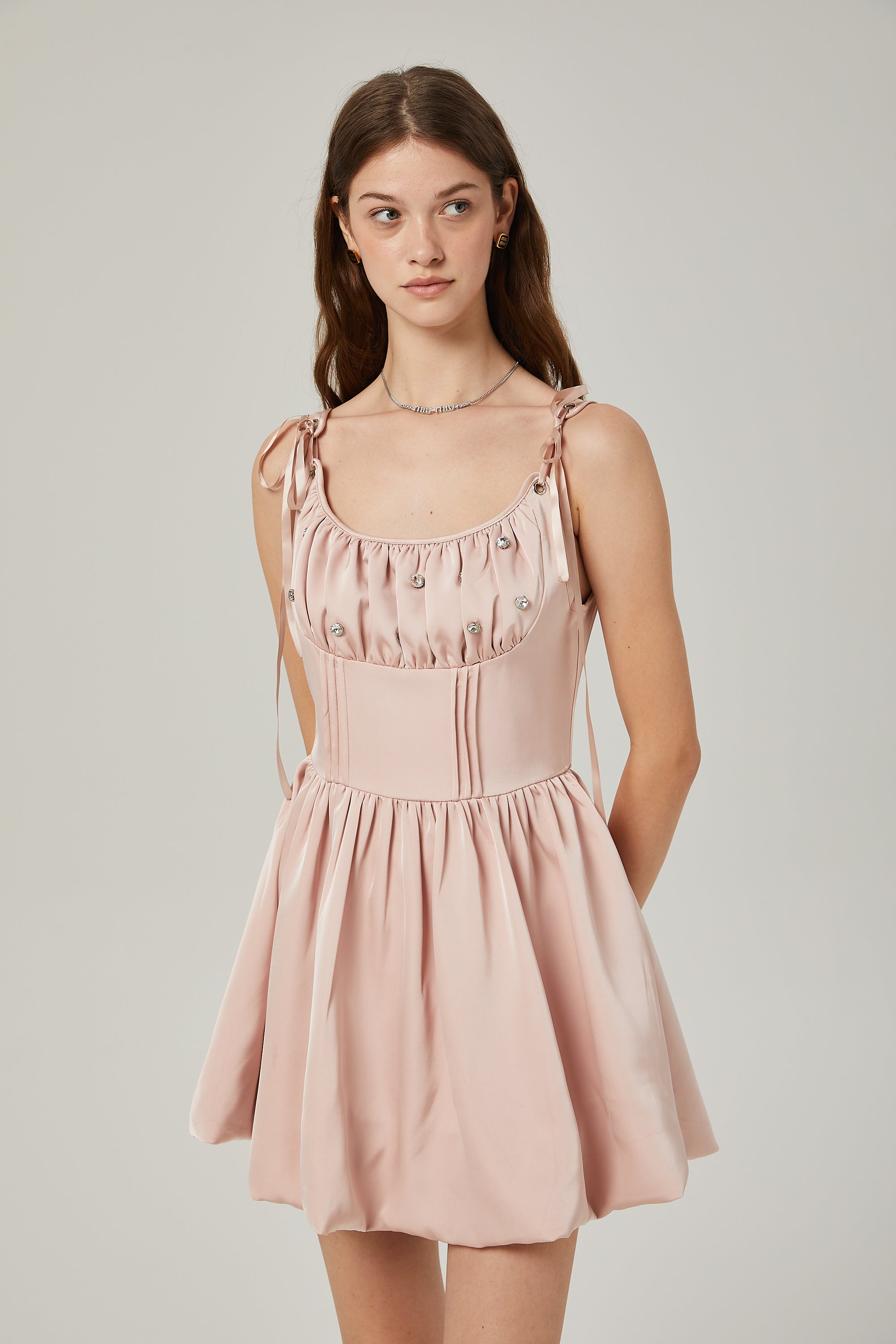 Axelle kristal mini elbise