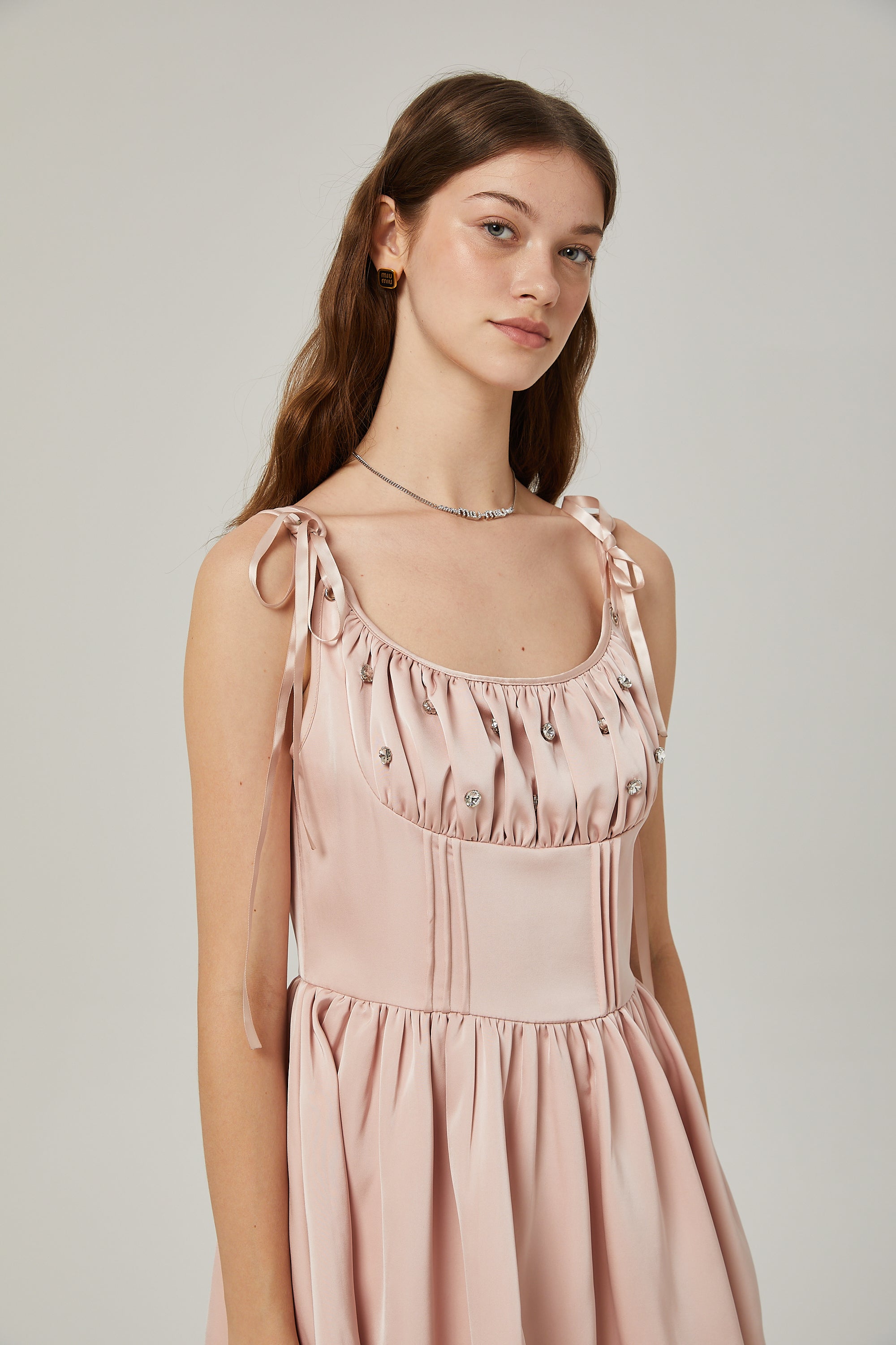 Axelle kristal mini elbise