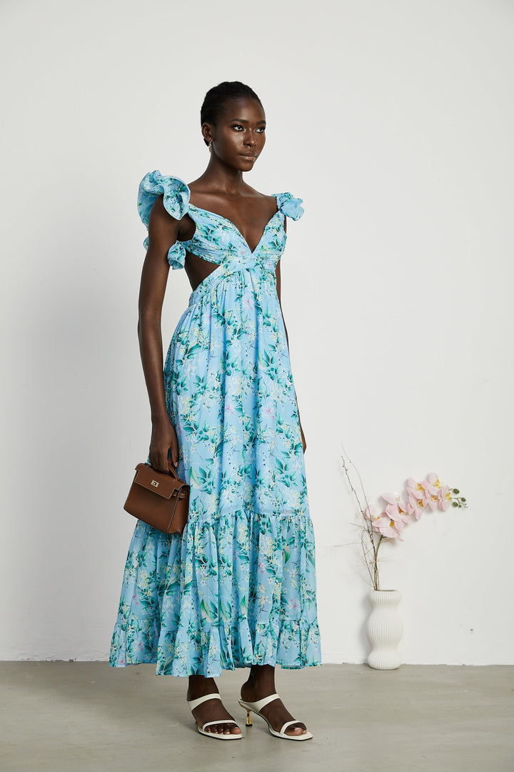 Adèle maksi elbise
