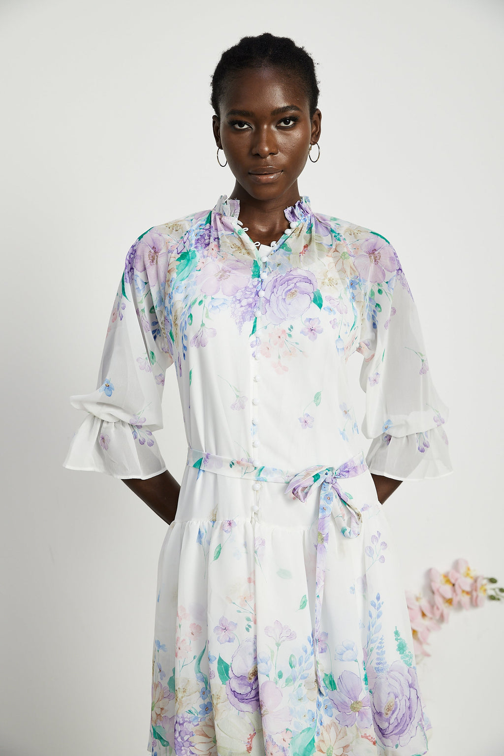 Cyrielle katman midi elbise