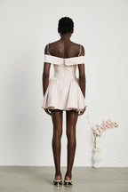 Diane yüksek bel mini elbise