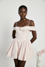 Diane yüksek bel mini elbise