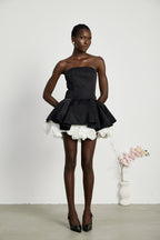 Lucie straplez mini elbise