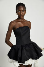 Lucie straplez mini elbise