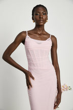 Sylvie tül korse maksi elbise