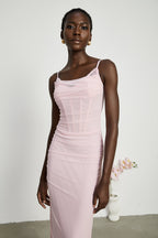 Sylvie tül korse maksi elbise