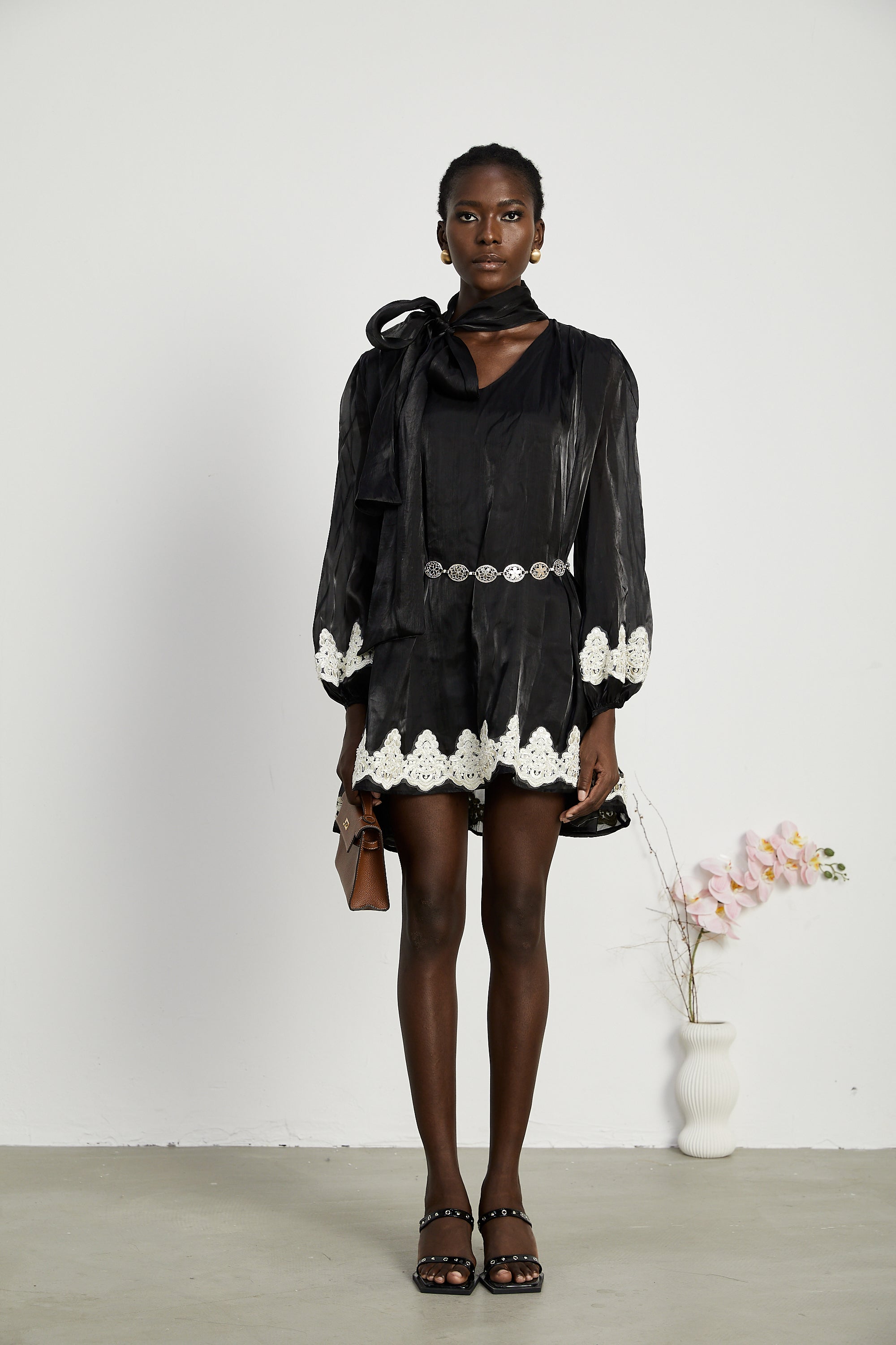 Delphine inci mini elbise