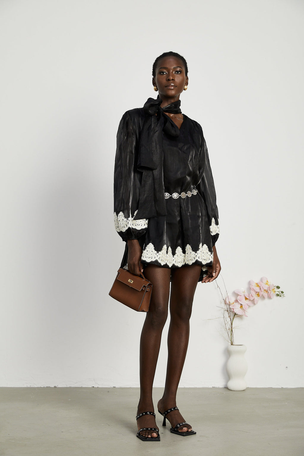 Delphine inci mini elbise