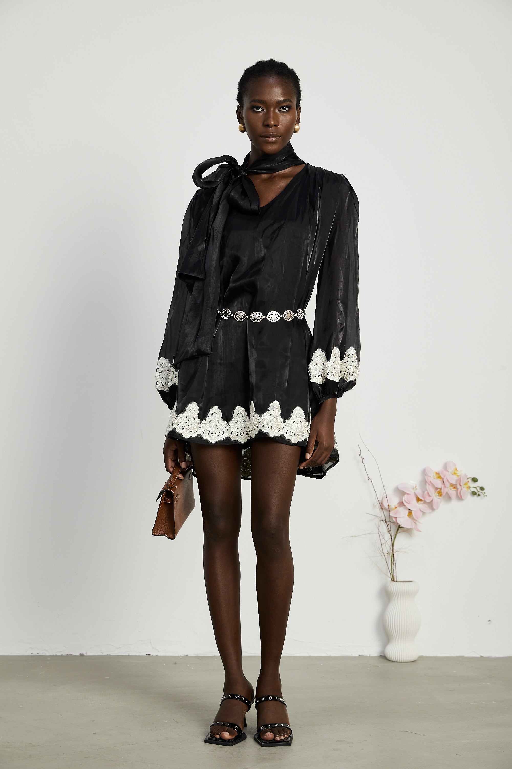 Delphine inci mini elbise