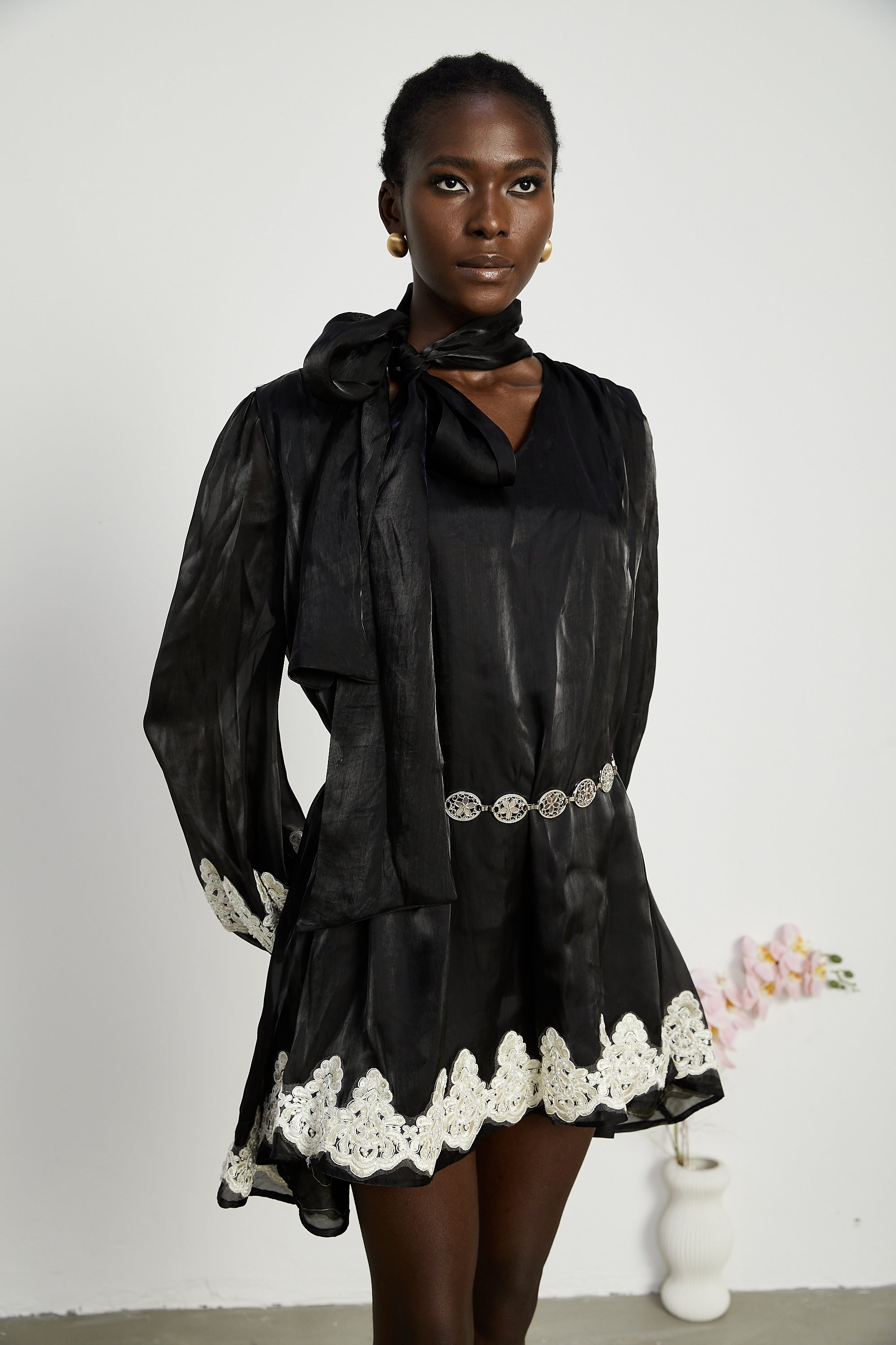 Delphine inci mini elbise