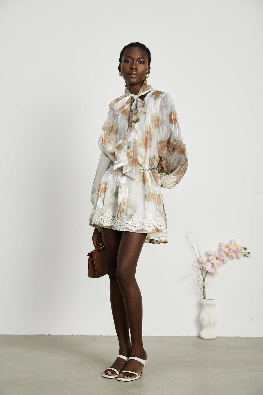 Delphine inci mini elbise