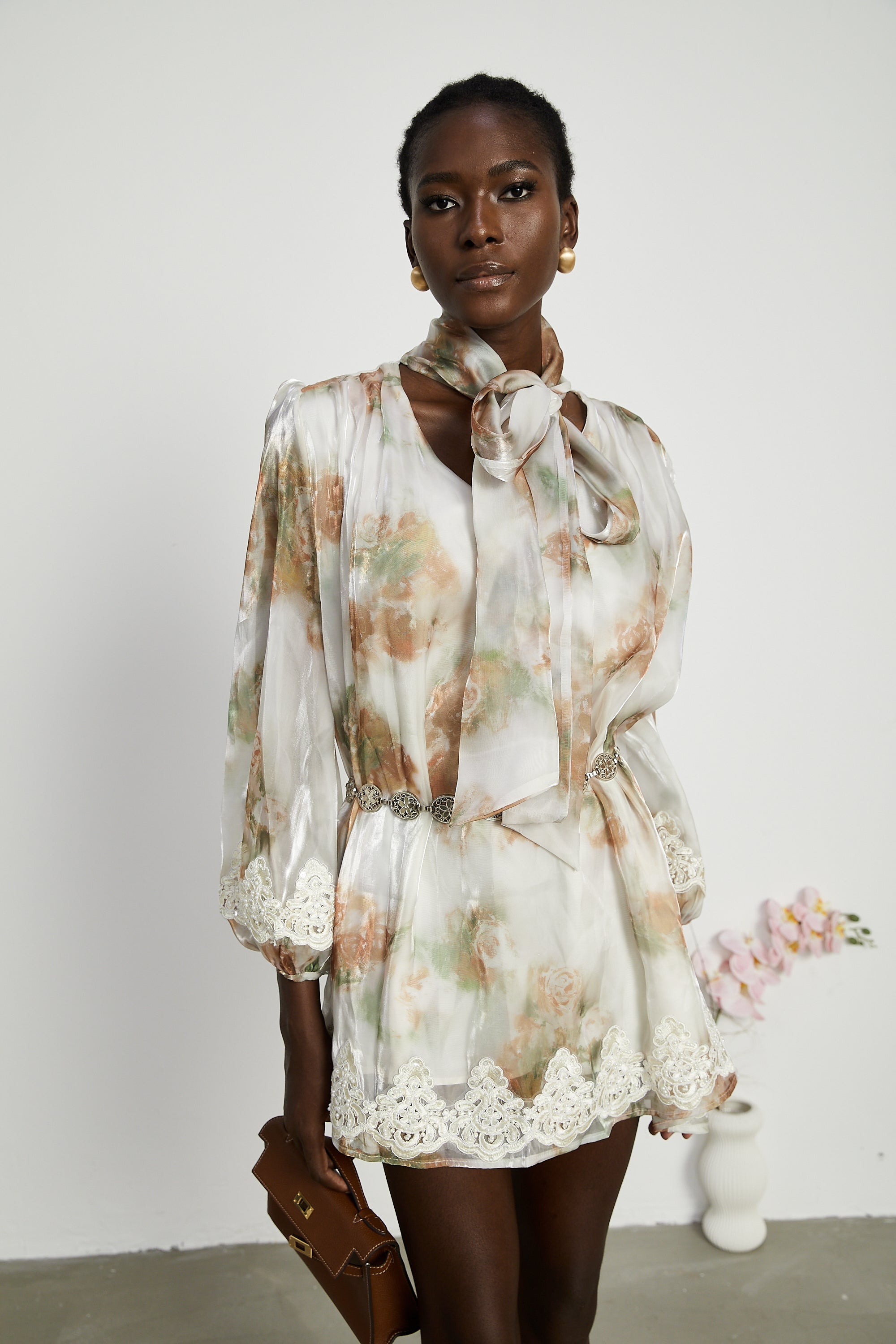 Delphine inci mini elbise