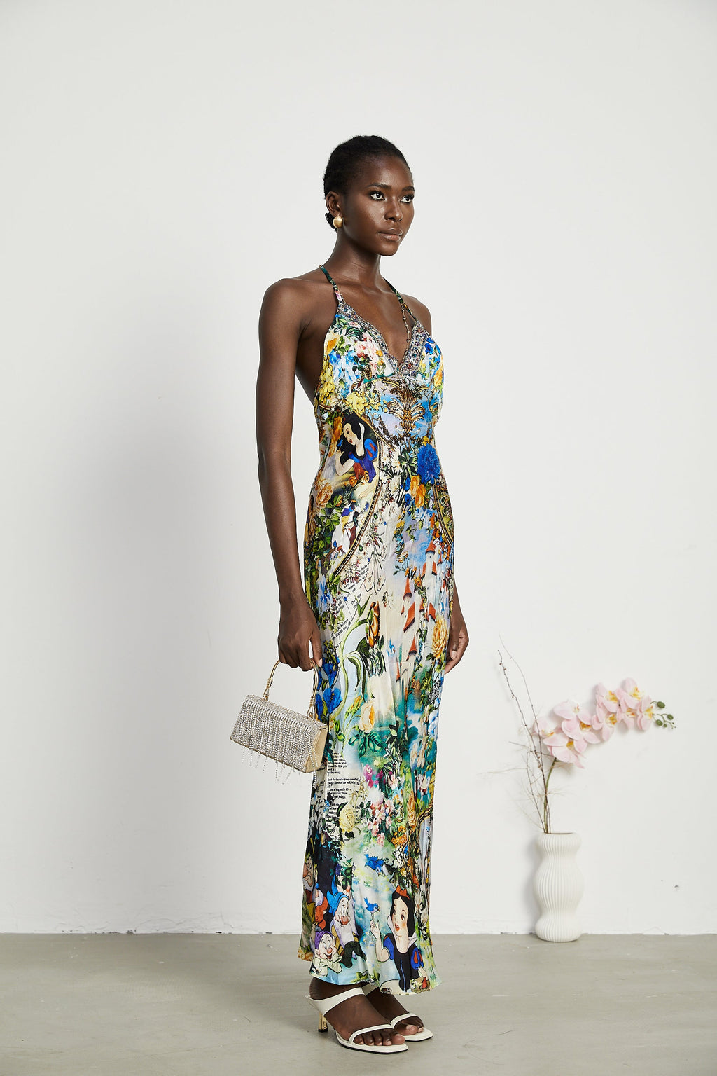 Valérie zincir maksi elbise