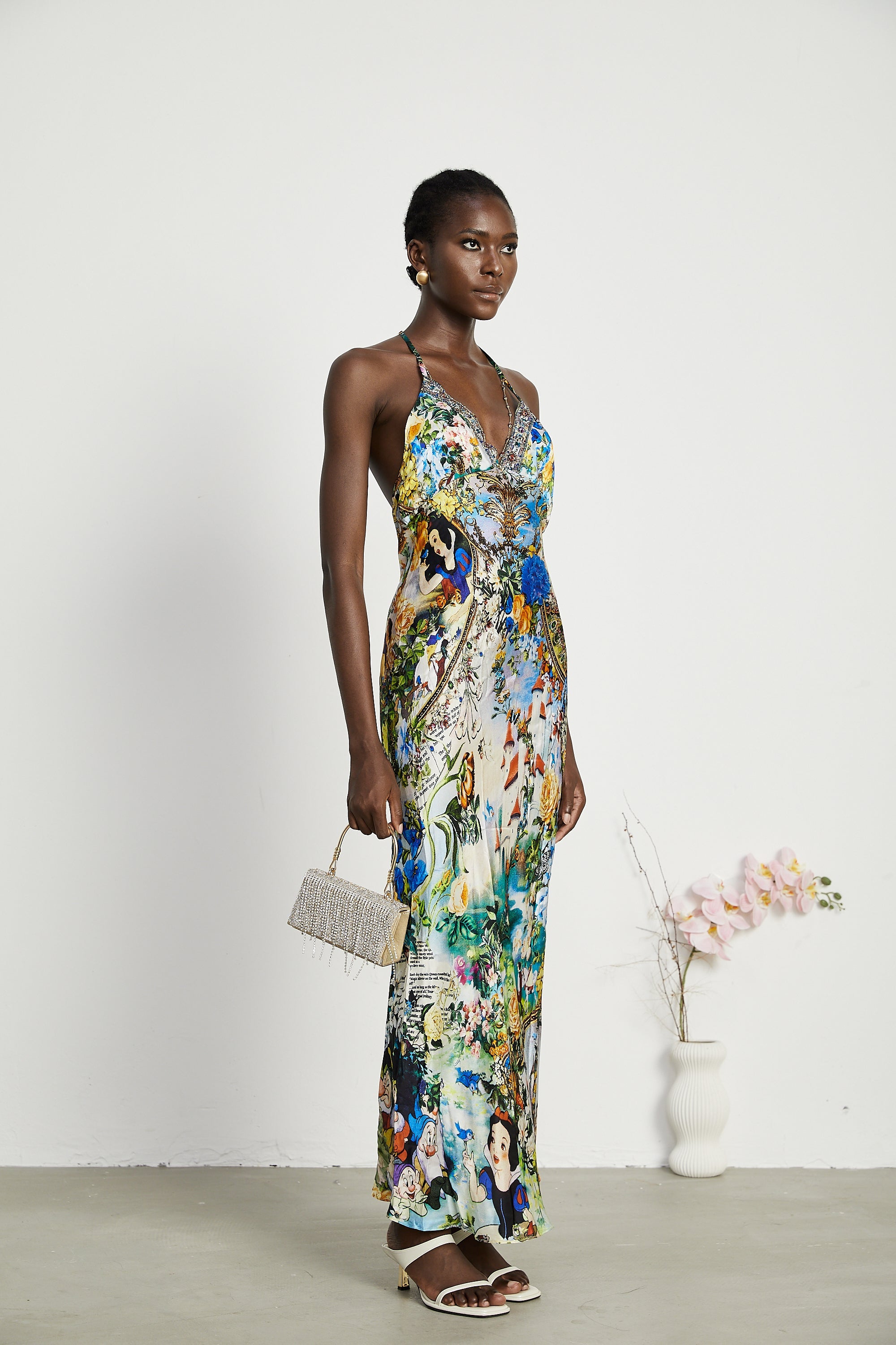 Valérie zincir maksi elbise