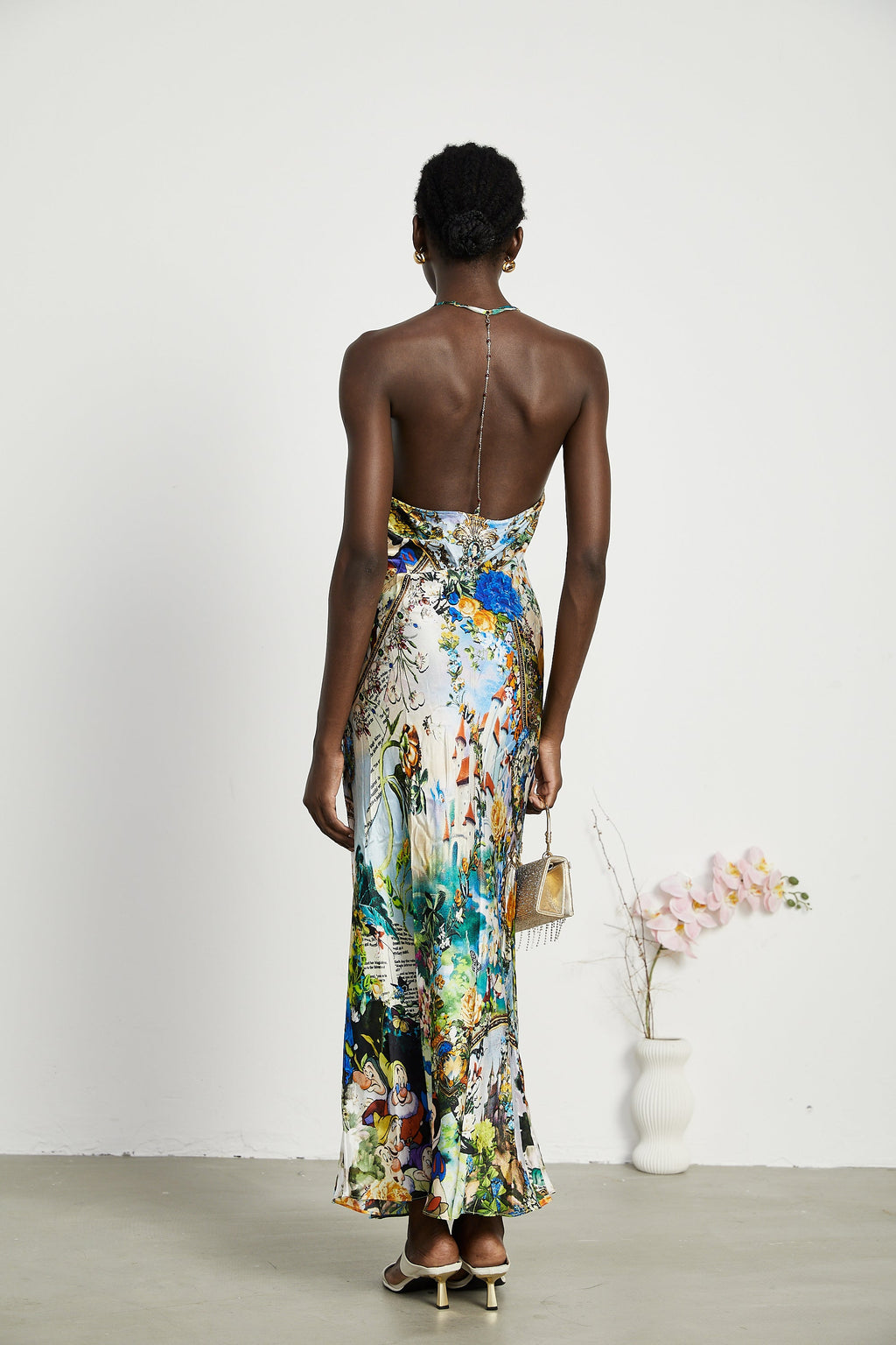 Valérie zincir maksi elbise