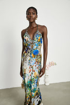 Valérie zincir maksi elbise