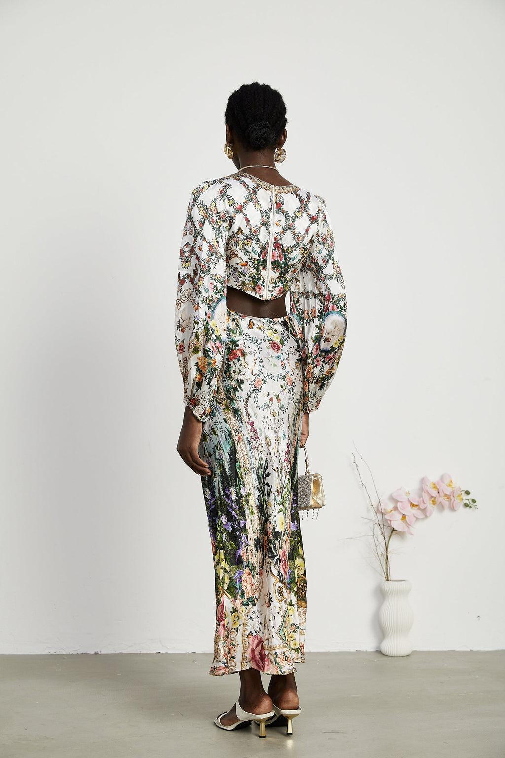 Tallulah dekolteli maksi elbise