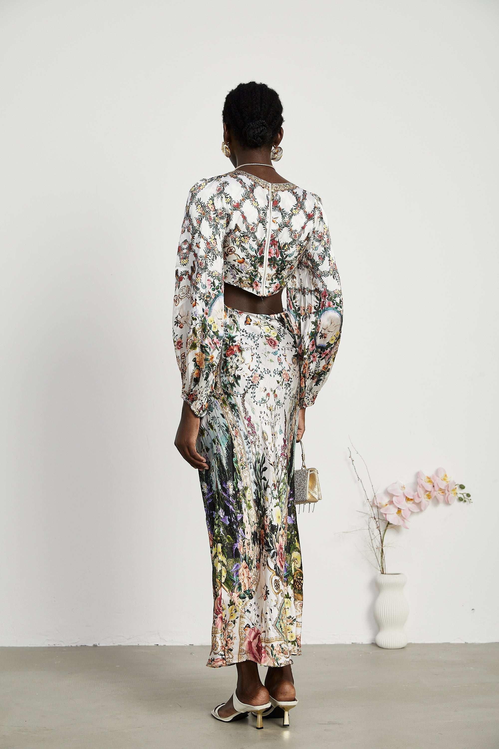 Tallulah dekolteli maksi elbise