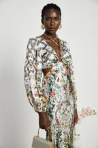 Tallulah dekolteli maksi elbise