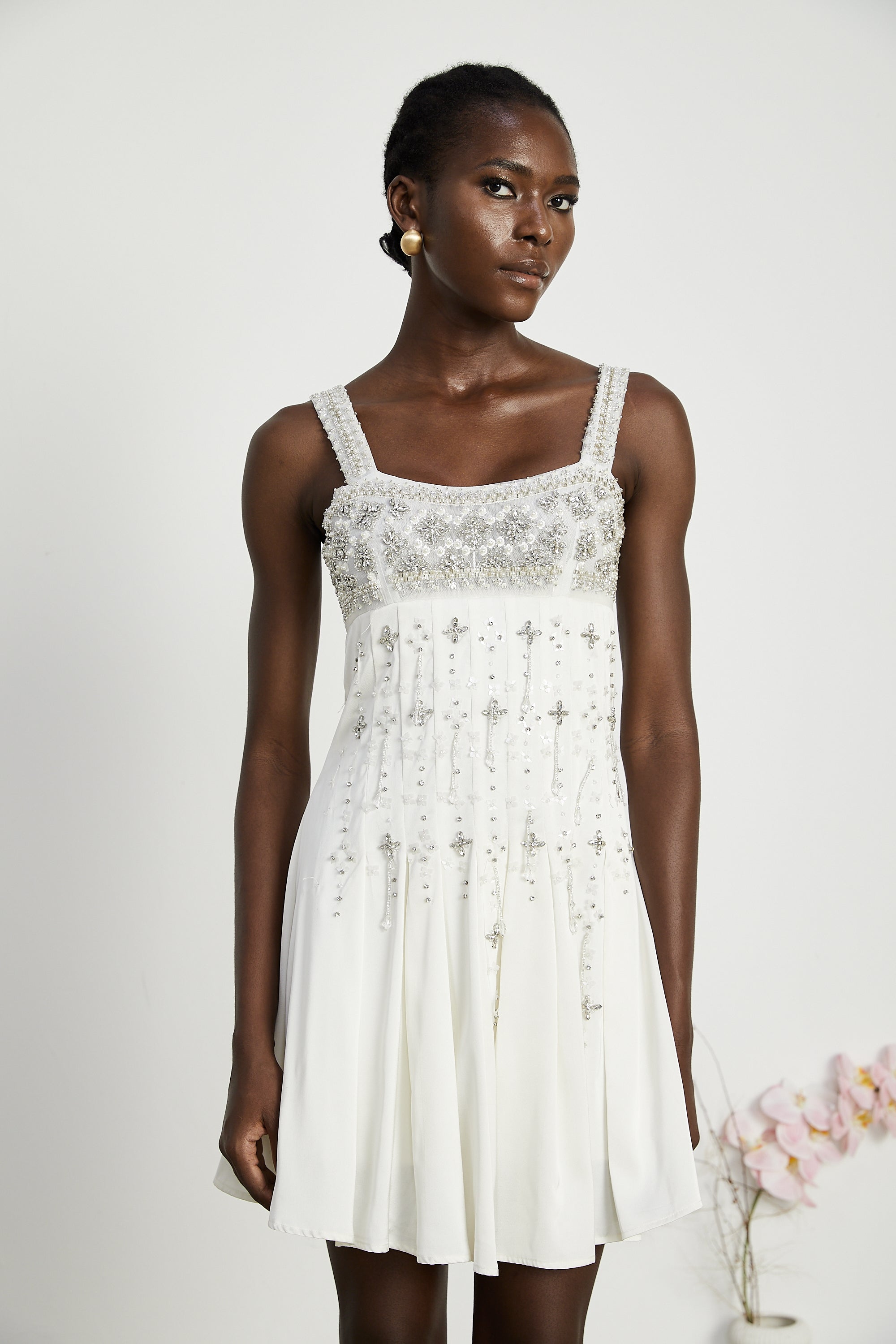 Joséphine kristal mini elbise