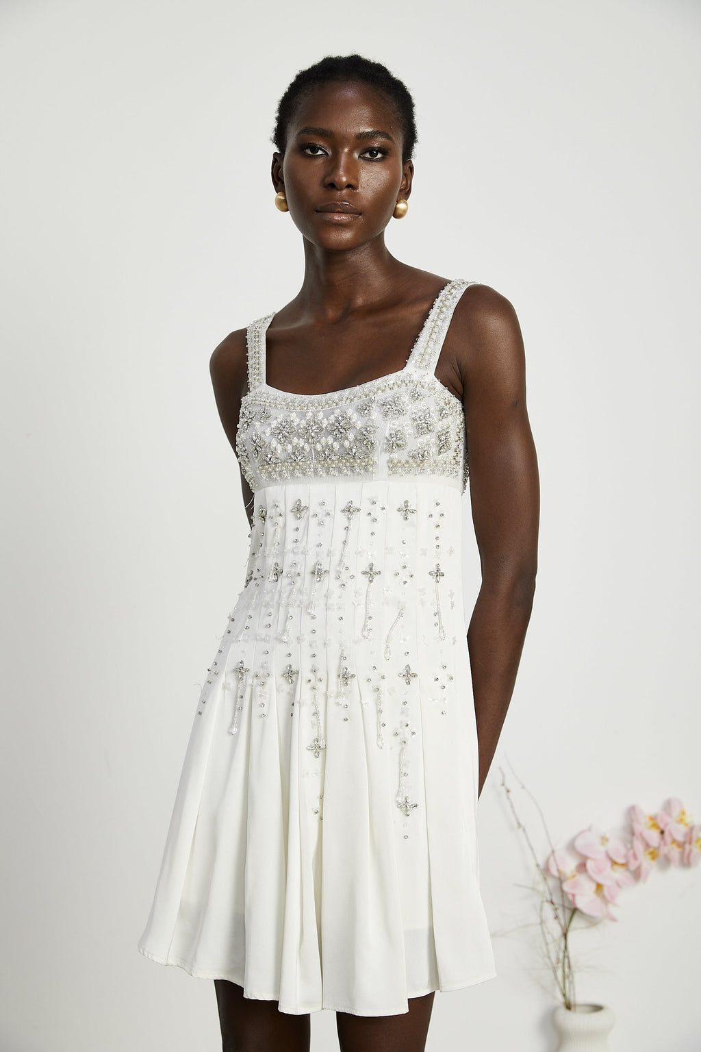 Joséphine kristal mini elbise