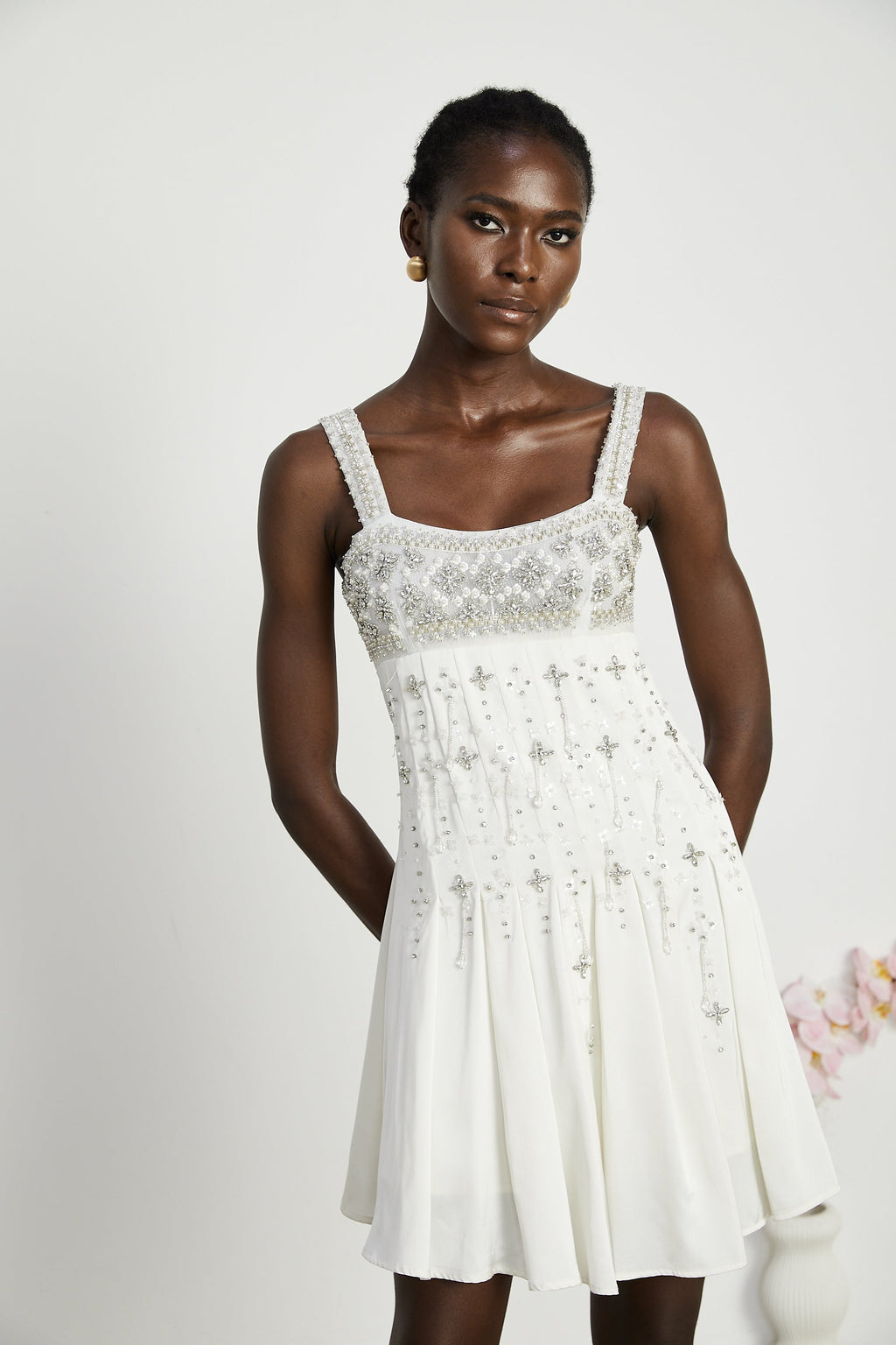 Joséphine kristal mini elbise