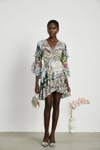 Kalena şal mini elbise