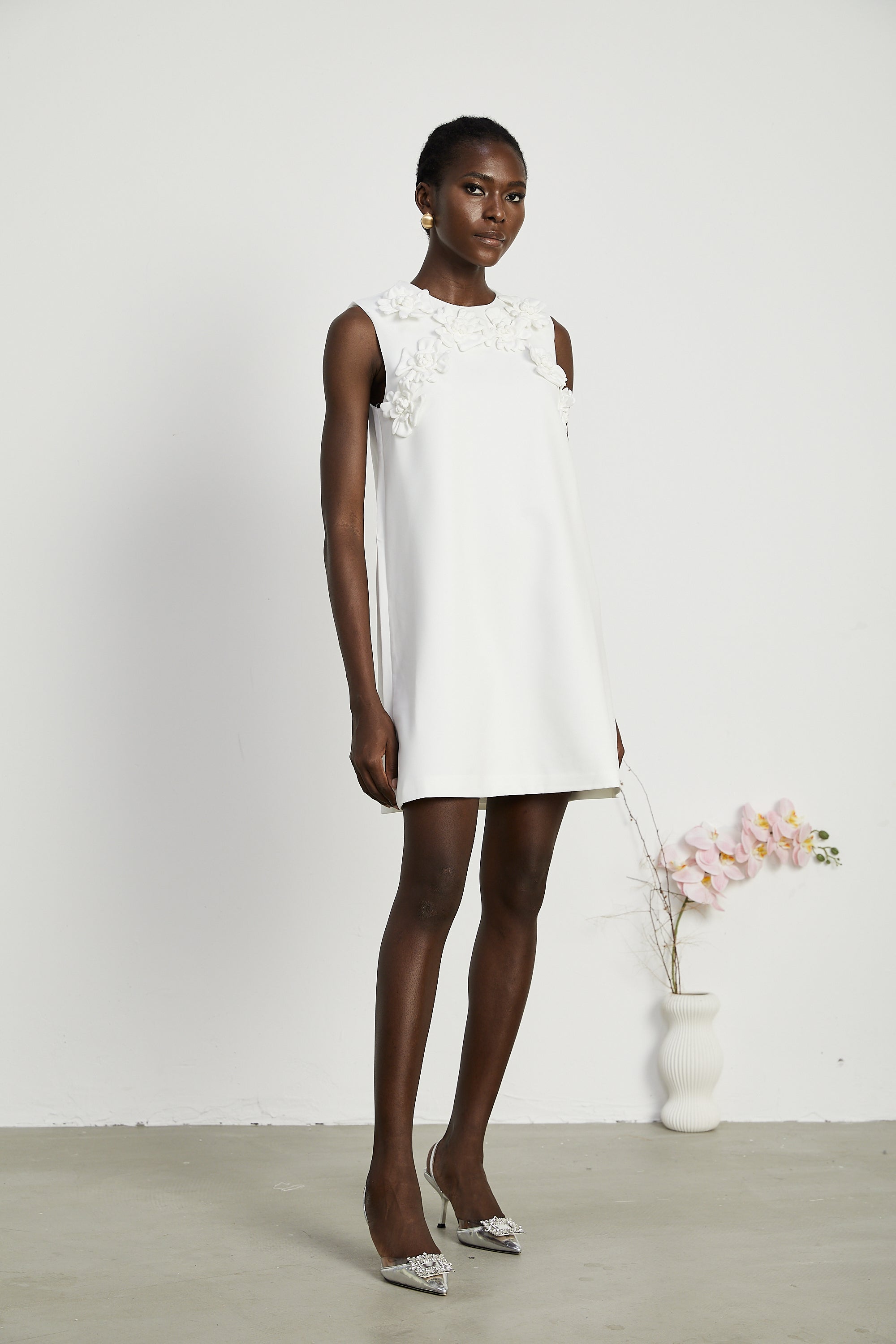 Marcella çiçek mini elbise