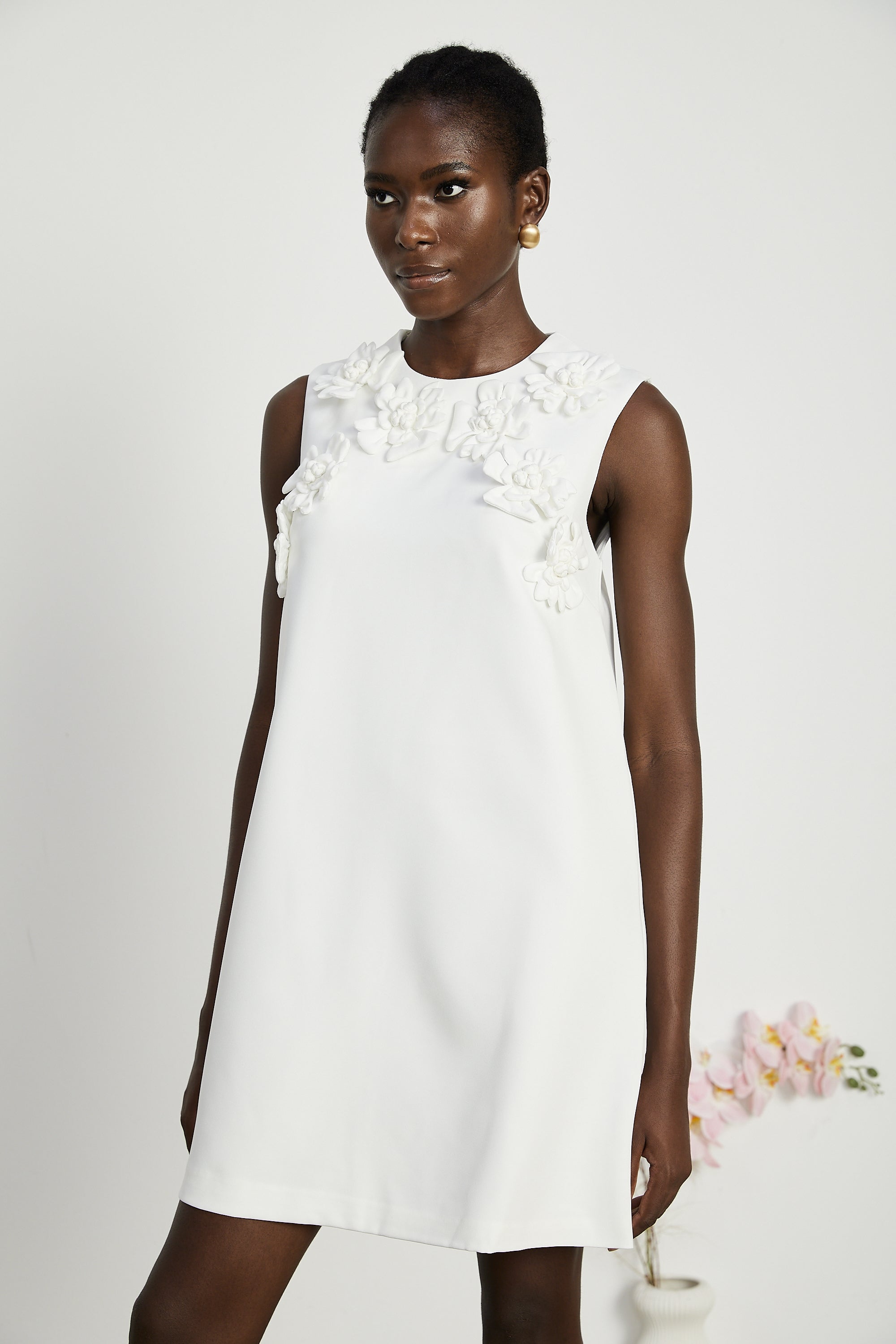 Marcella çiçek mini elbise