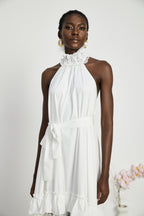 Neri dantel midi elbise