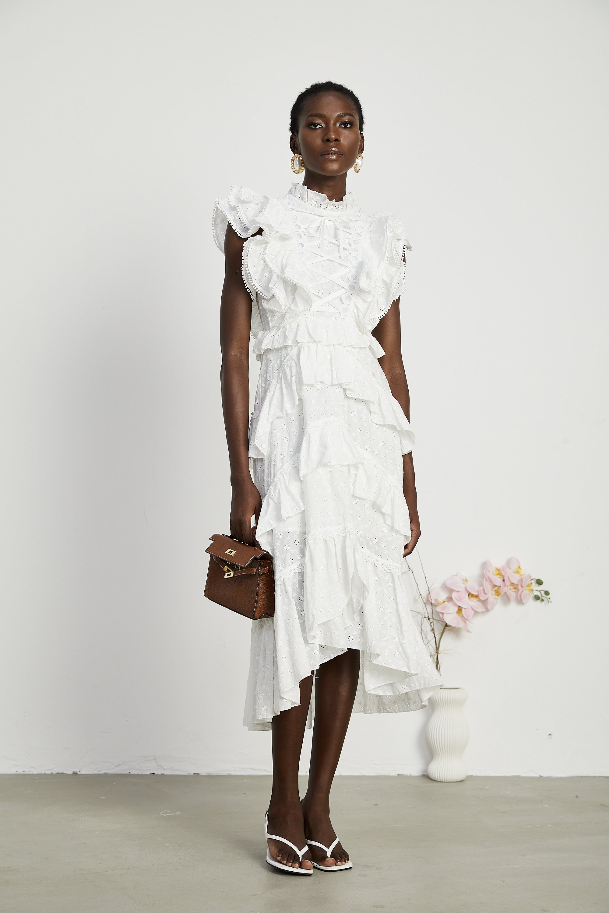 Laguna katman midi elbise