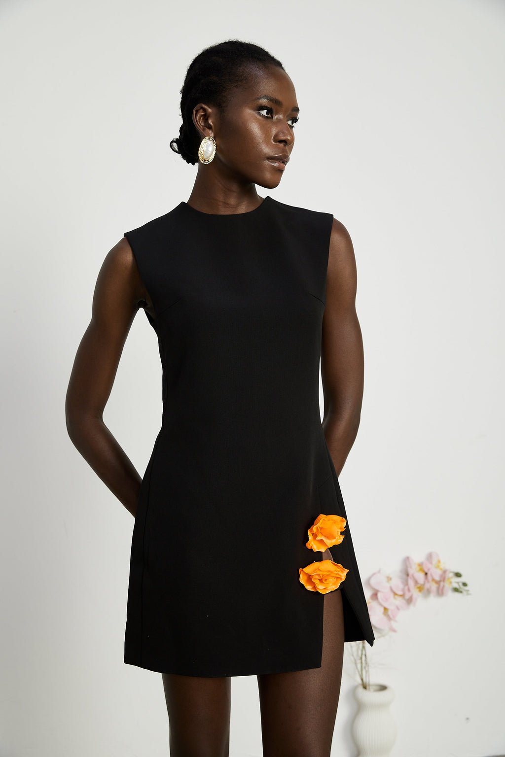 Roxane süslemeli mini elbise