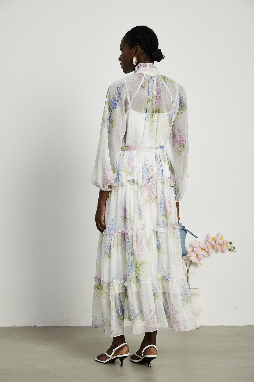 Désirée çiçek midi elbise