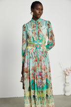 Juliette fırfır midi elbise