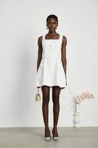 Moren çiçekli mini elbise