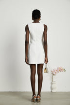 Moren çiçekli mini elbise