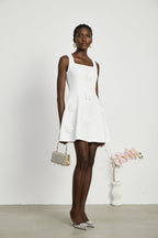 Moren çiçekli mini elbise