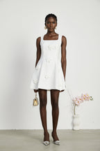 Moren çiçekli mini elbise