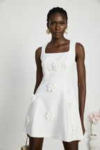 Moren çiçekli mini elbise