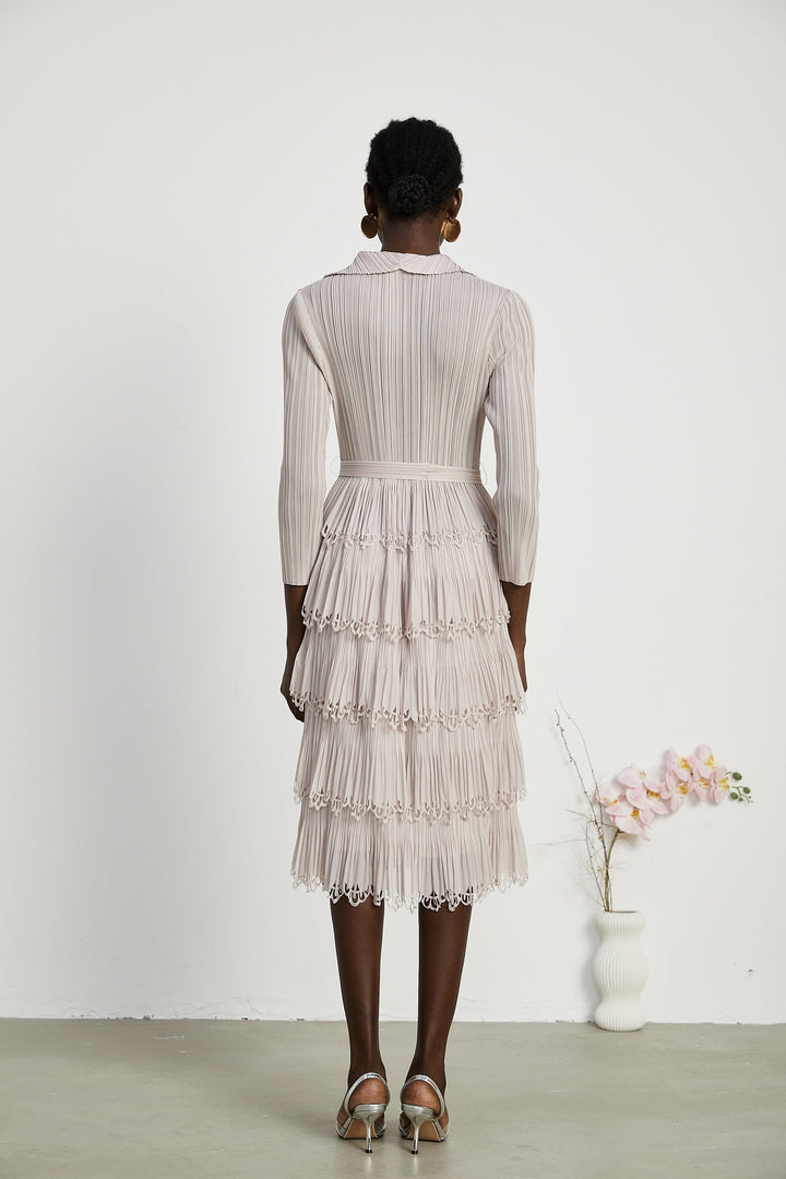 Marjolaine katman midi elbise