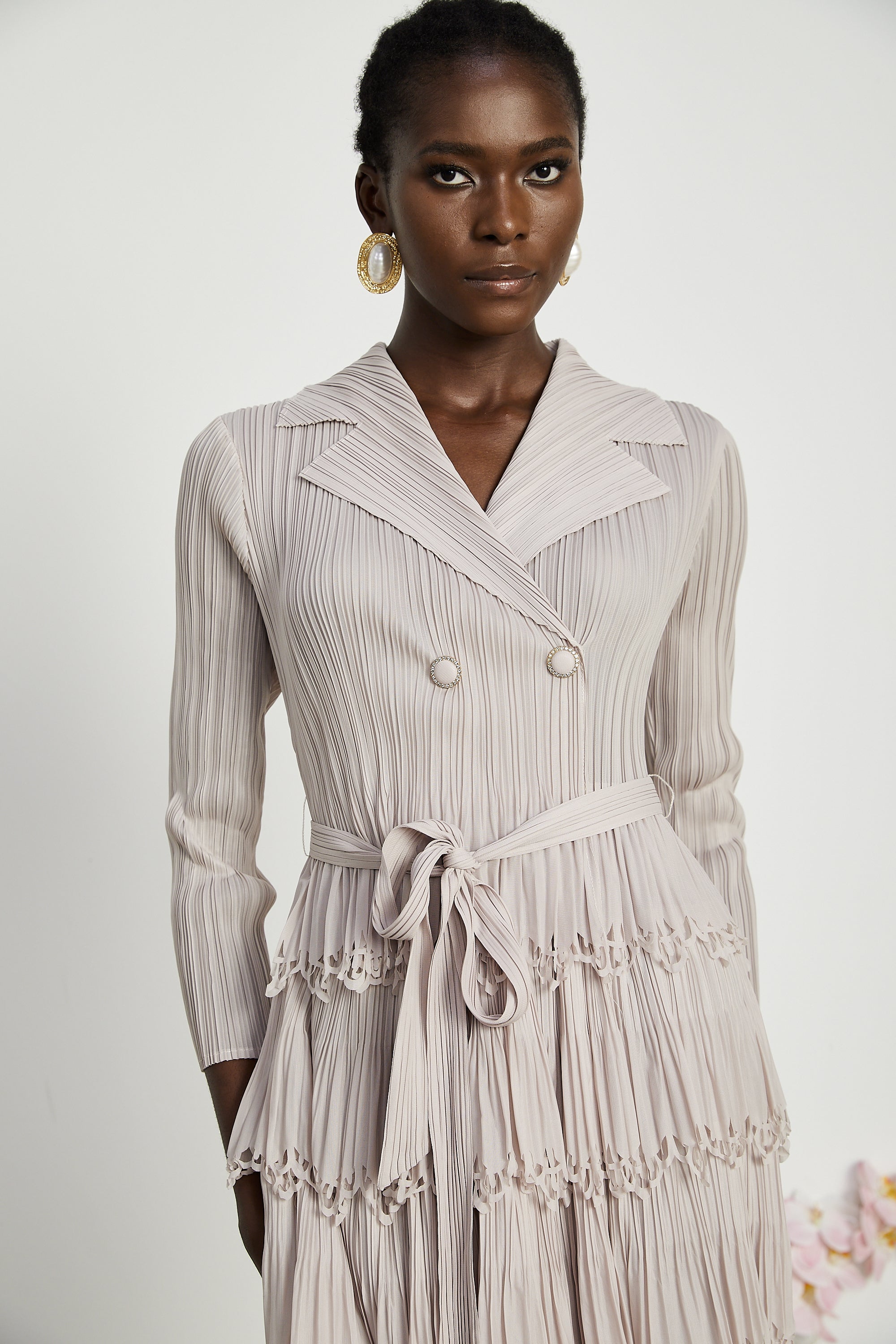 Marjolaine katman midi elbise