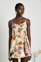 Louise çiçek mini elbise