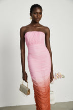 Marjolaine pileli midi elbise