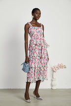 Coline katman midi elbise