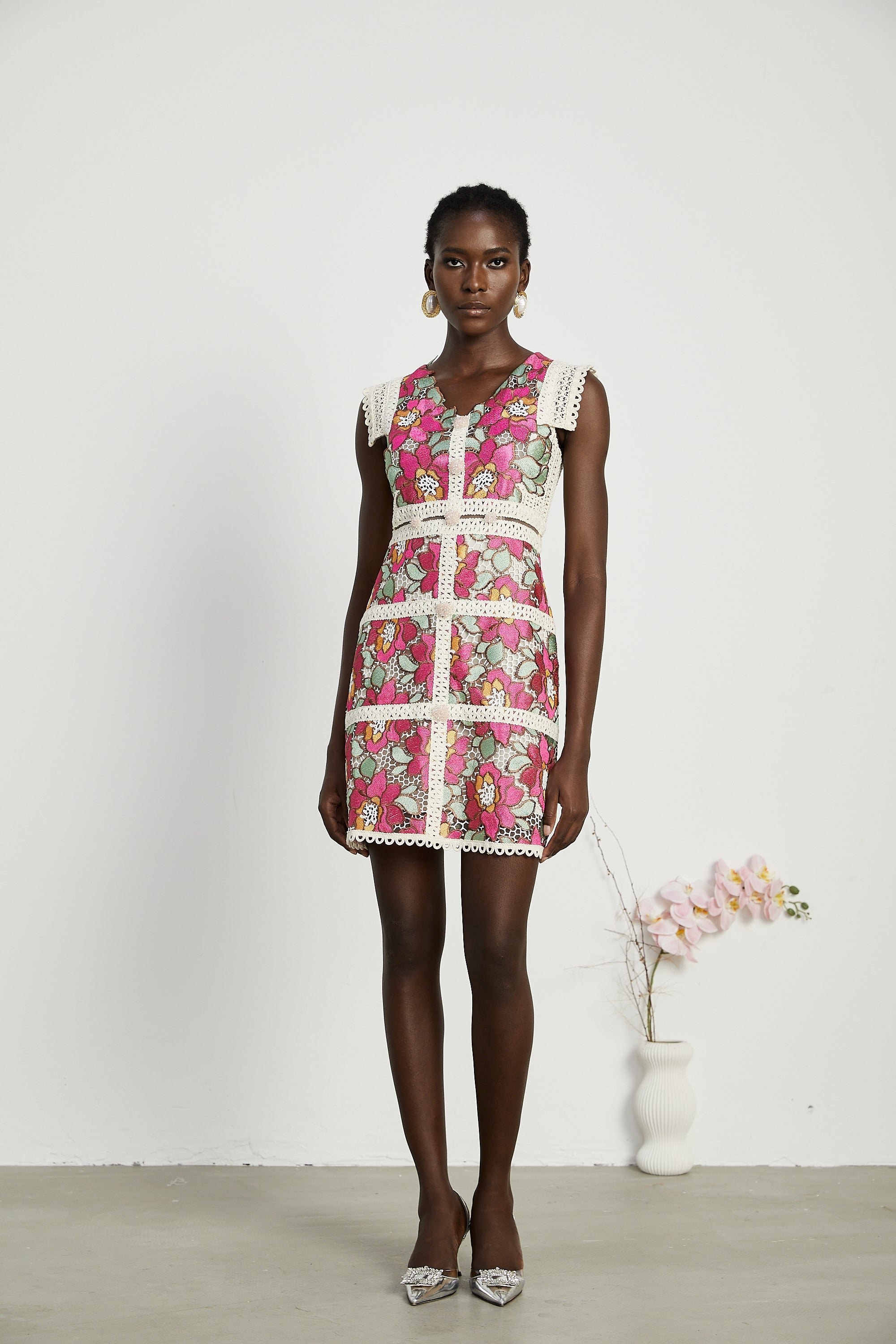 Nalini işleme mini elbise