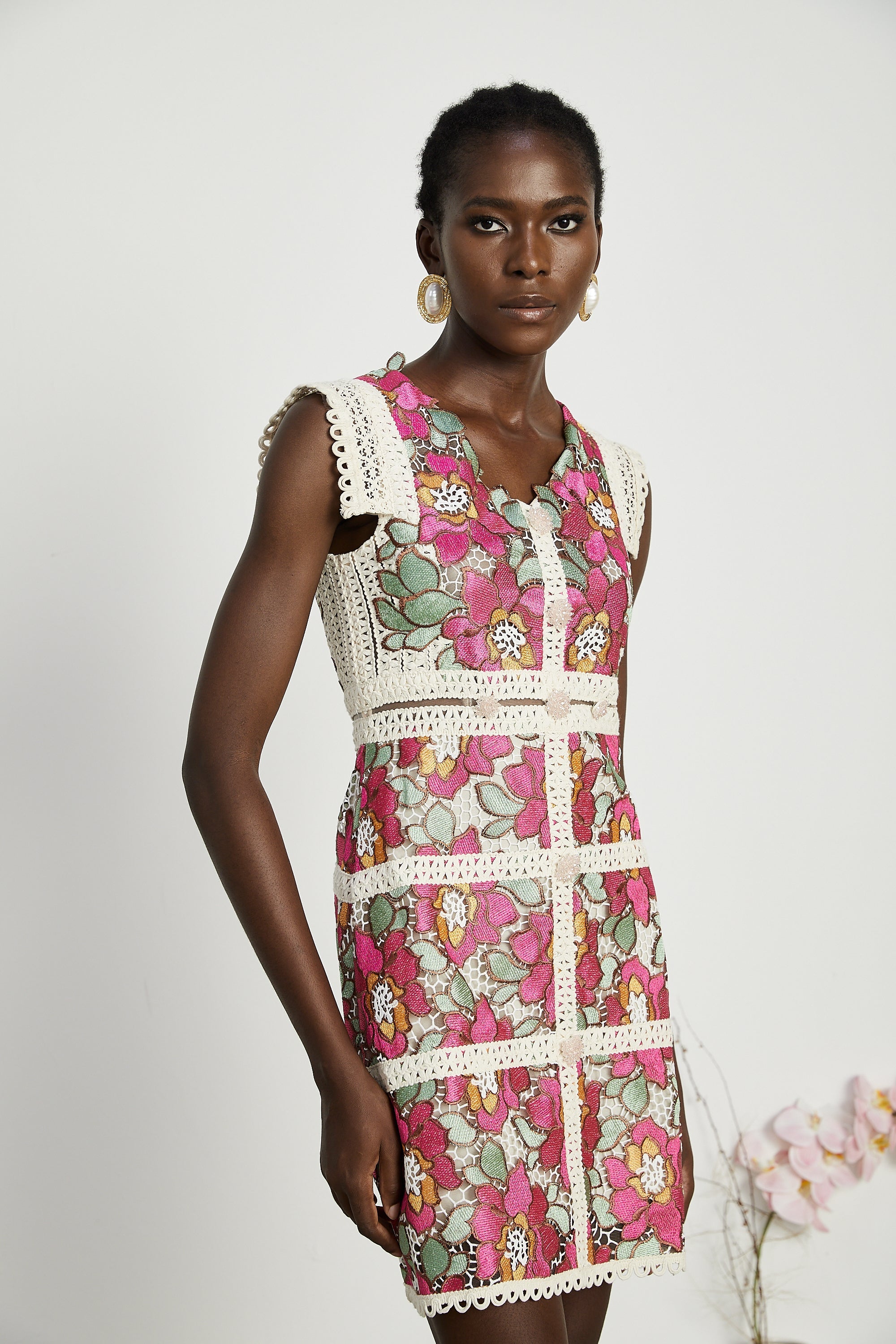 Nalini işleme mini elbise