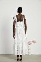 Roselinee dantel midi elbise